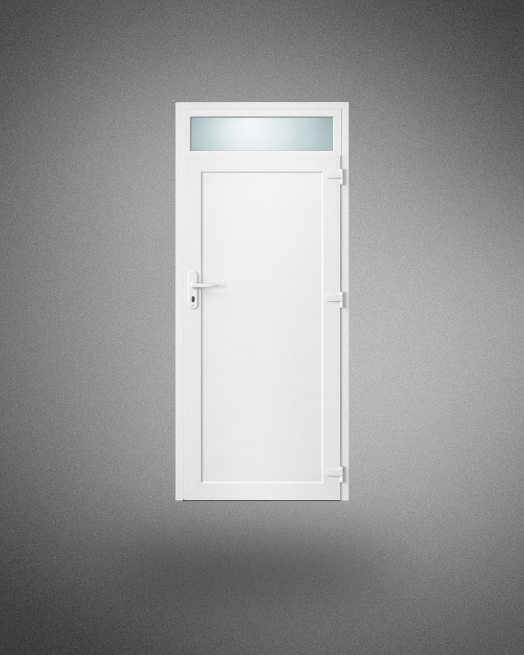 Porte de service avec imposte vitrée – poignée droite – 2150×900 mm