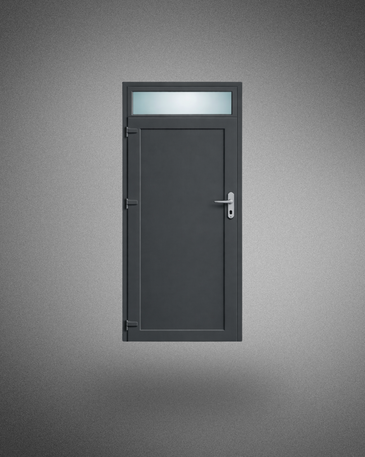 Porte de service avec imposte vitrée – poignée droite – 2050×800 mm