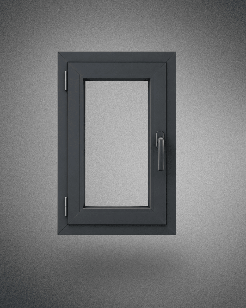 Fenêtre 1 vantail – poignée droite – 600×400 mm – gris anthracite - PEM - Fenêtre PVC