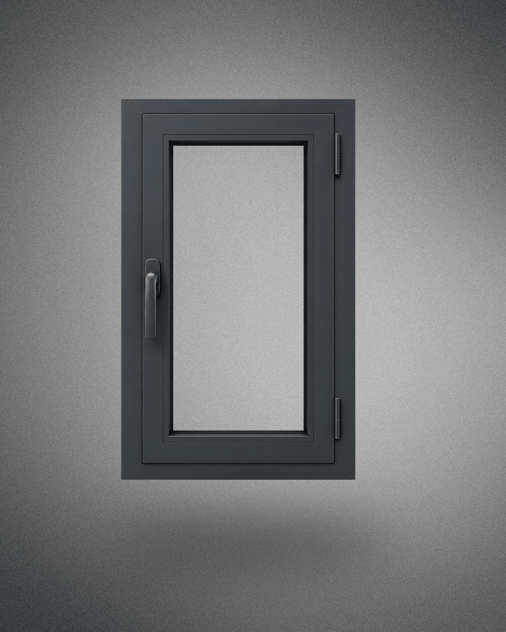 Fenêtre 1 vantail – poignée gauche – 600×400 mm – gris anthracite - PEM - Fenêtre PVC