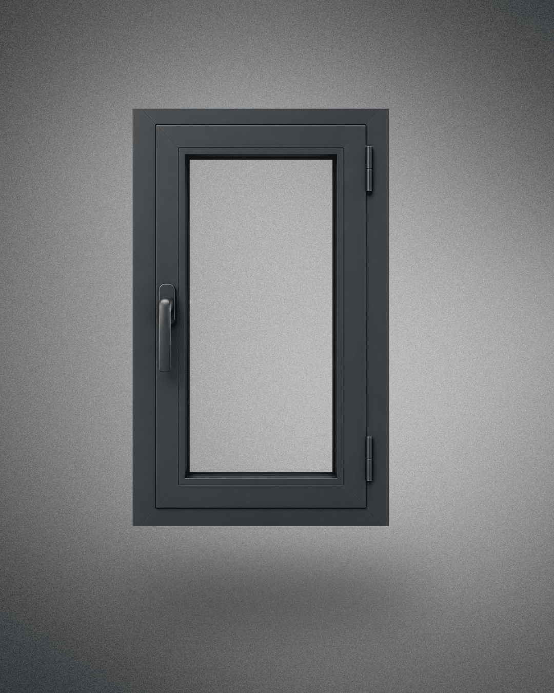 Fenêtre 1 vantail – poignée gauche – 600×400 mm – gris anthracite - PEM - Fenêtre PVC