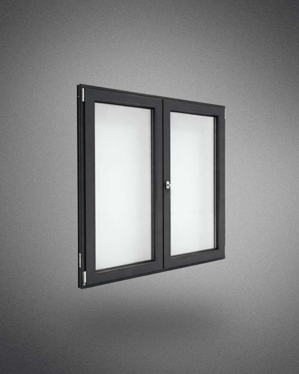 Fenêtre 2 vantaux – 1250×1200 mm – gris anthracite - PEM - Fenêtre PVC
