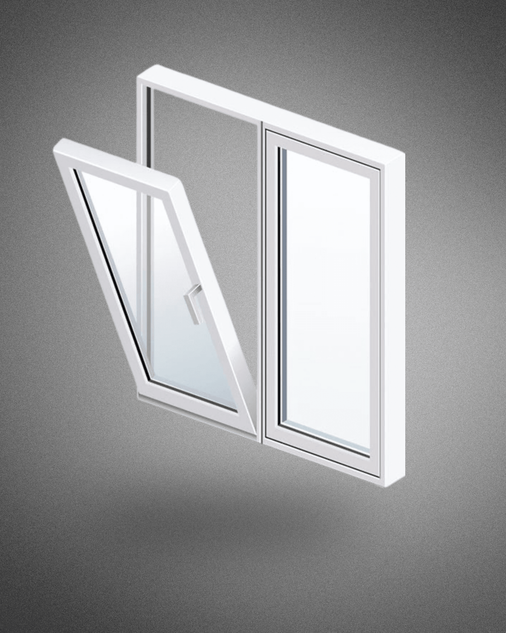 Fenêtre 2 vantaux oscillo - battante – 1250×1000 mm - PEM - Fenêtre PVC