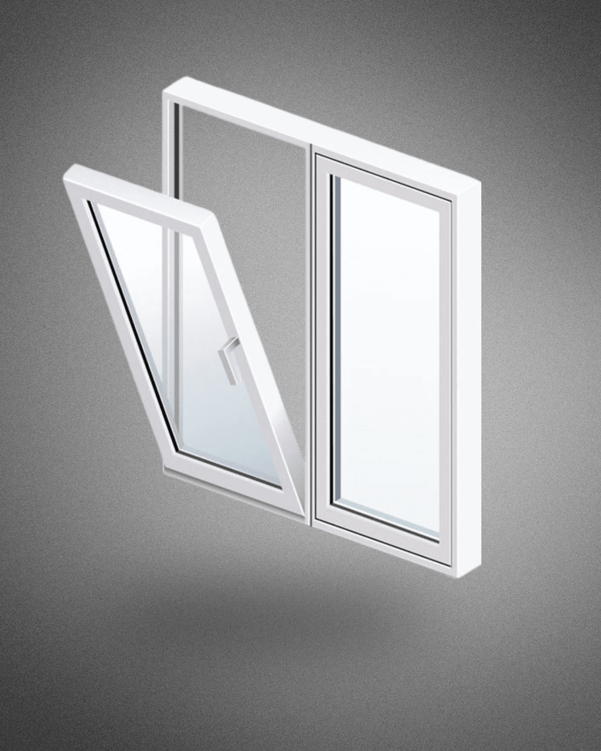 Fenêtre 2 vantaux oscillo - battante – 1250×1000 mm - PEM - Fenêtre PVC