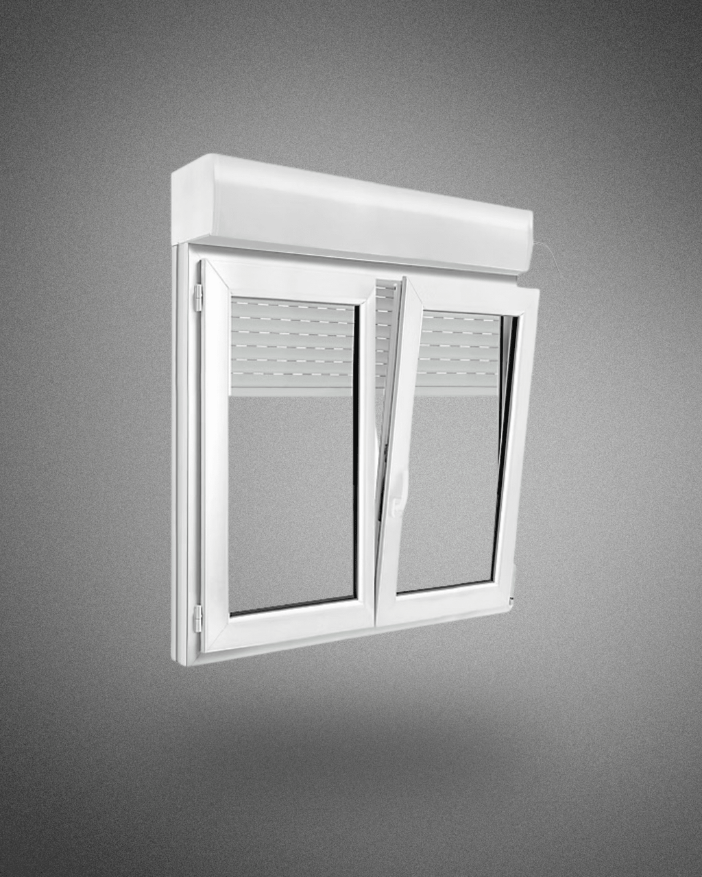 Fenêtre oscillo battante 2 vantaux avec volets – 1250×1000 mm - PEM - Fenêtre PVC