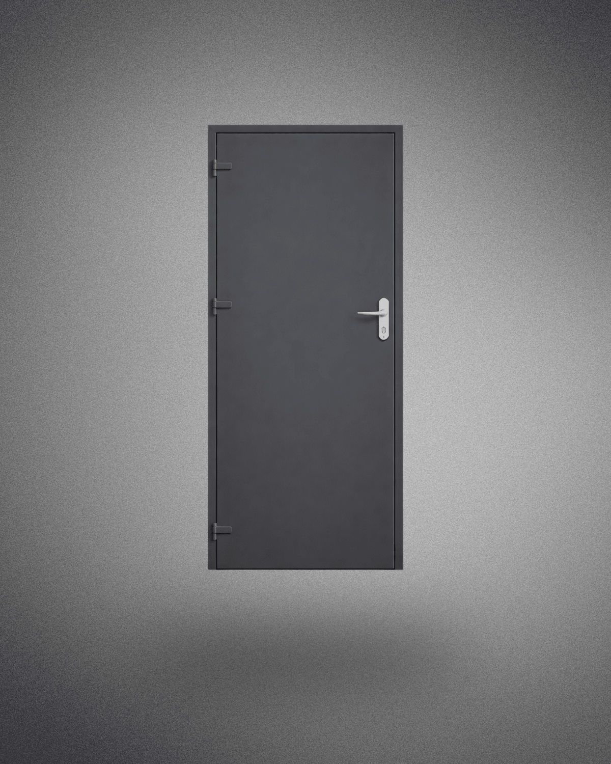 Porte de service pleine – poignée droite - 2050×800 mm - PEM - Porte de service PVC