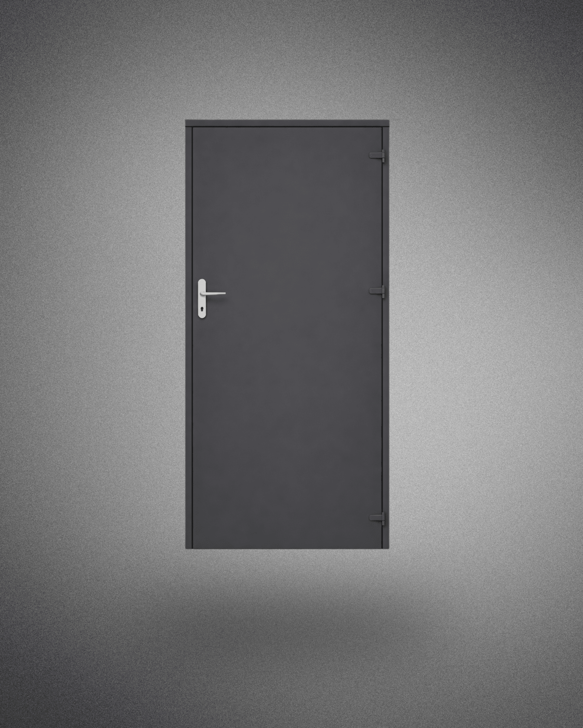 Porte de service pleine – poignée gauche – 2150×900 mm - PEM - Porte de service PVC