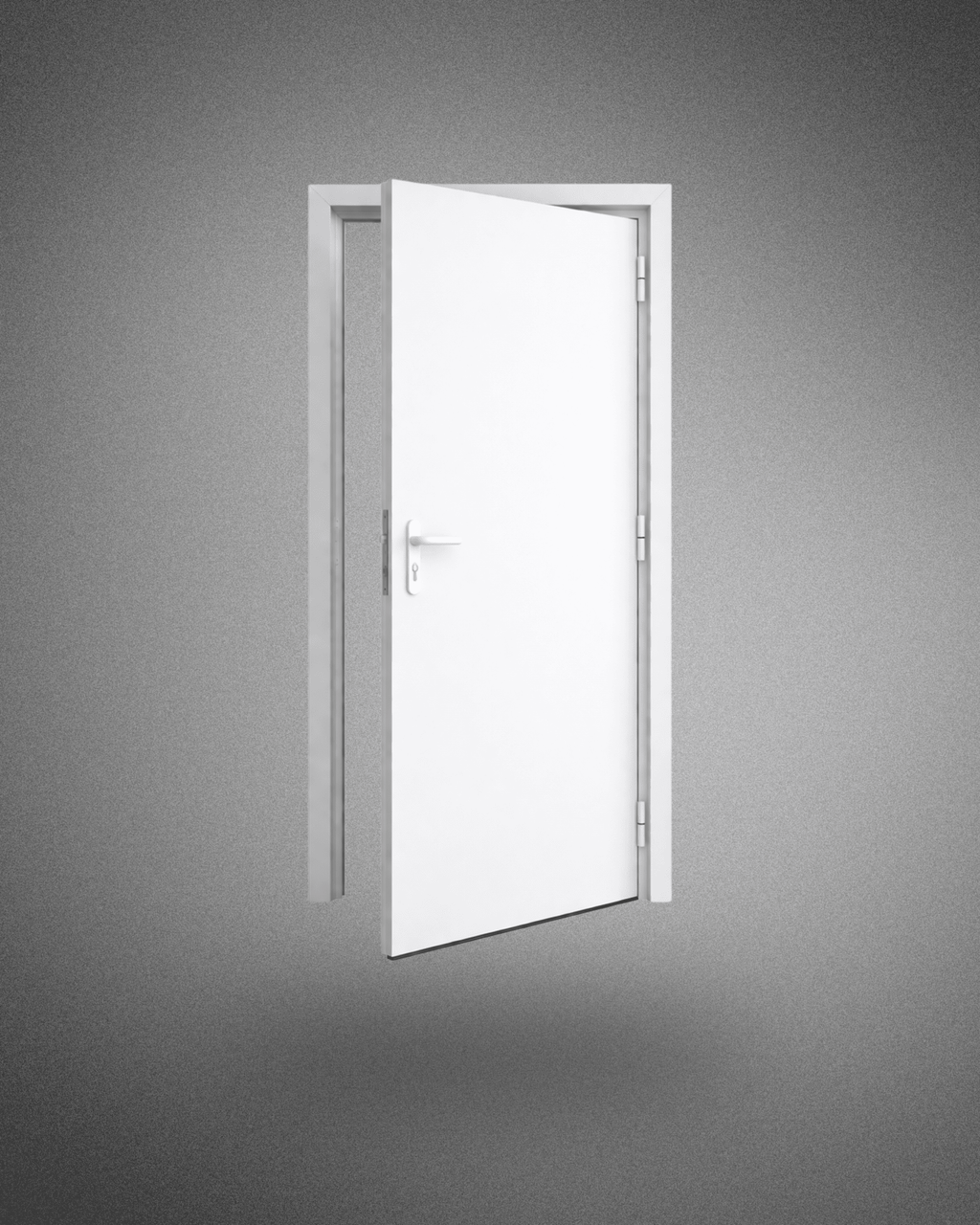 Porte de service – poignée droite – 2050×800 mm - PEM - Porte de service PVC