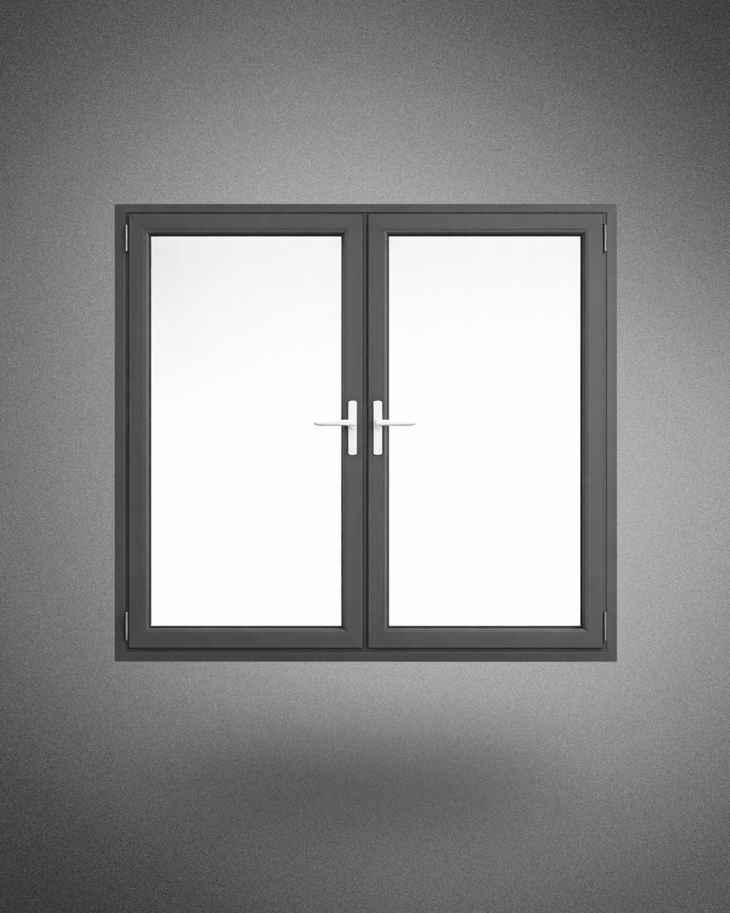 Porte - fenêtre 2 vantaux – 2150×1200 mm – gris anthracite - PEM - Porte - fenêtre PVC