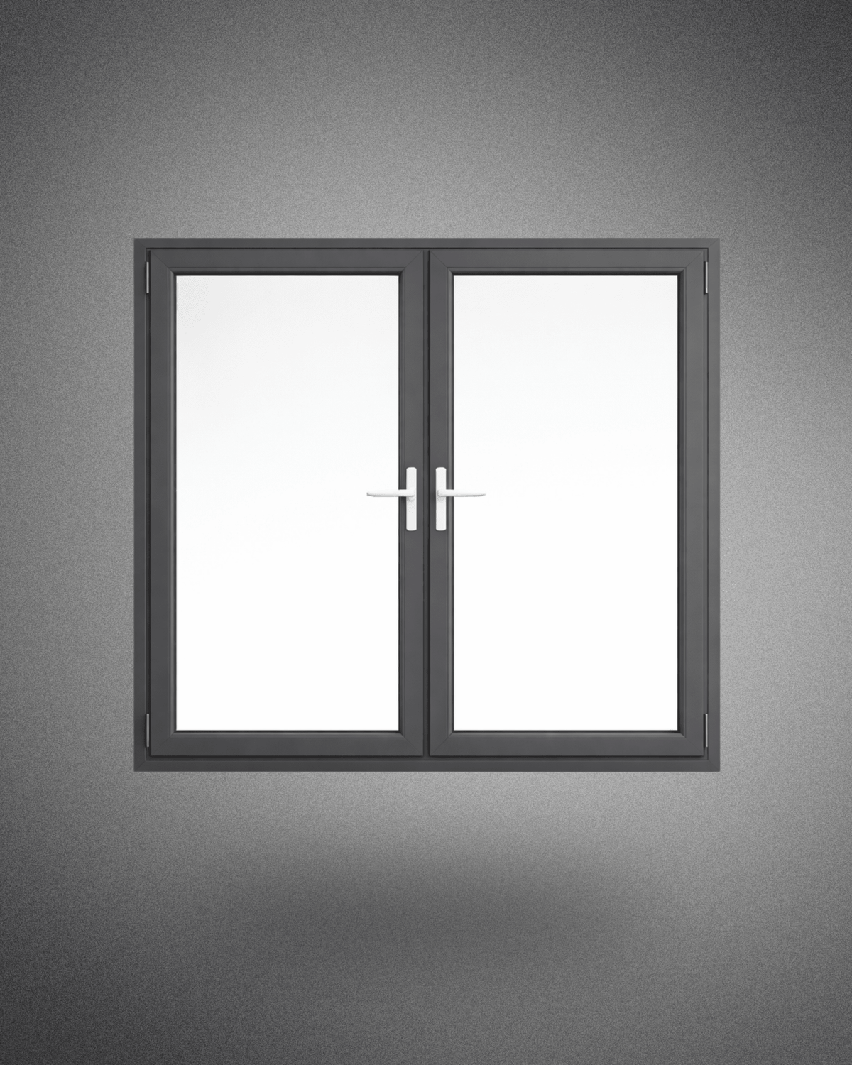 Porte - fenêtre 2 vantaux – 2150×1200 mm – gris anthracite - PEM - Porte - fenêtre PVC